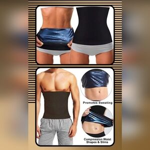 Sauna Waist Trimmer Belt, Stomach Wrap Sweat Absorption Slimming Exercise Band